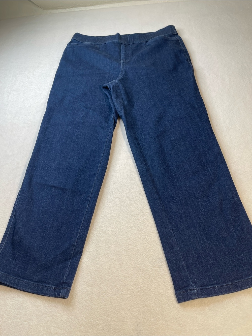 INTRO LOVE THE FIT Women's Dark Blue Wide-Leg Jeans SIZE 10 STRETCH PULL ON